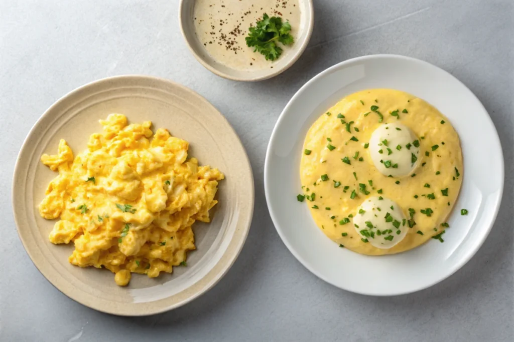 Comparison of traditional and Gordon Ramsay's scrambled eggs