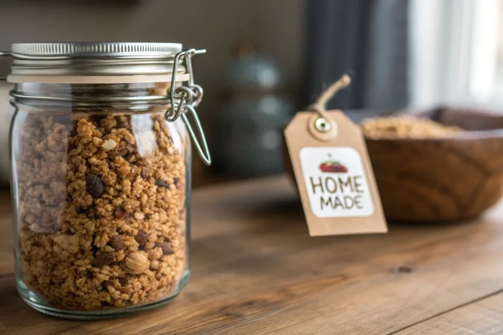 Storing Homemade Granola in an Airtight Container