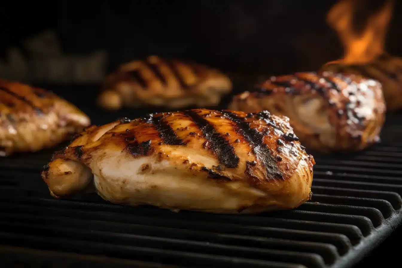 Flame-grilled El Pollo Loco chicken.