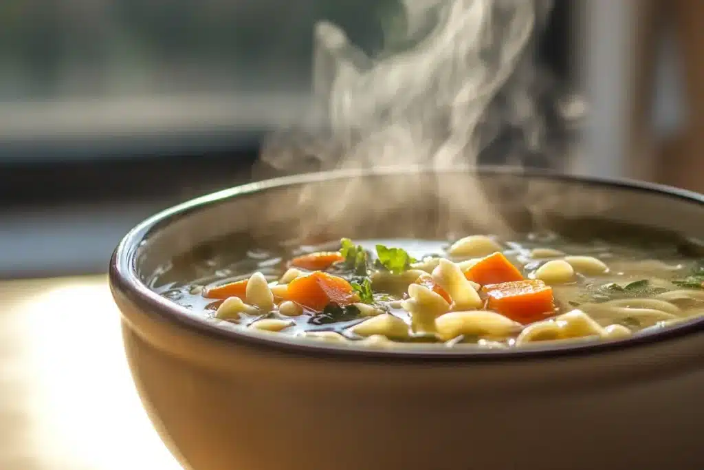 Homemade Soup chicken noodle soup.