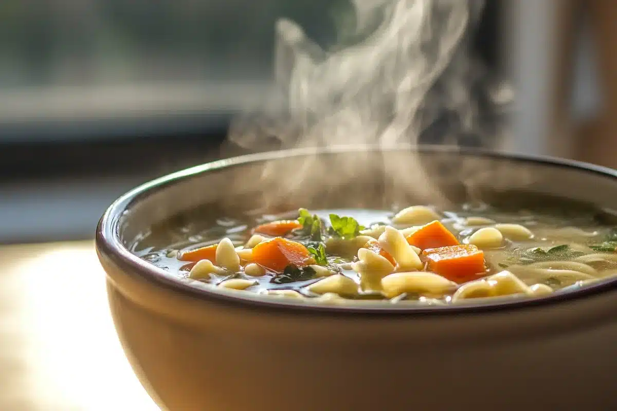 Homemade Soup chicken noodle soup.