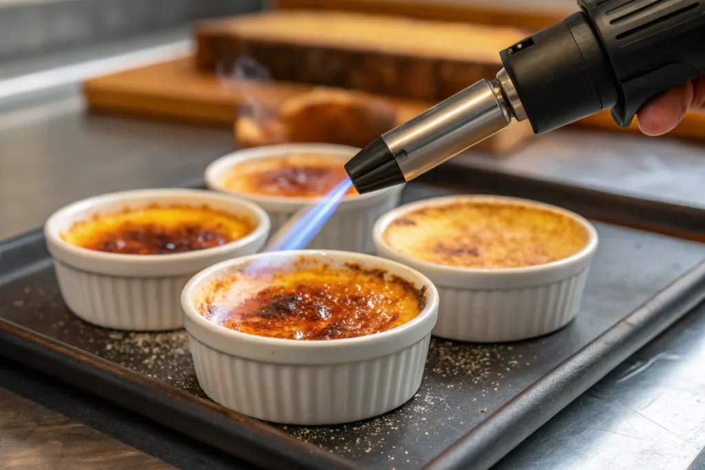 Achieving the Perfect Caramelized Top for Crab Brulee