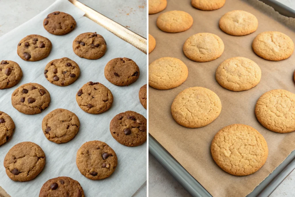 Compare texture, should cookie dough rest before baking.