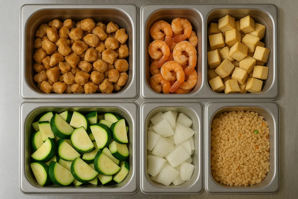 hibachi food truck ingredients prep